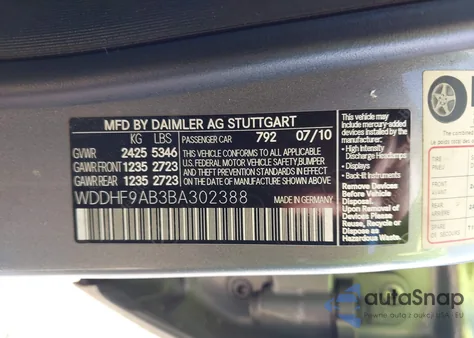 2011 Mercedes-Benz E 550 4Matic из США, поврежденный, VIN WDDHF9AB3BA302388